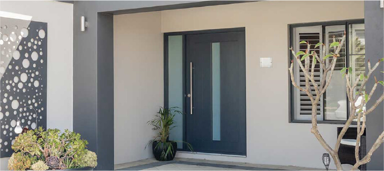 image of an aluminium front door